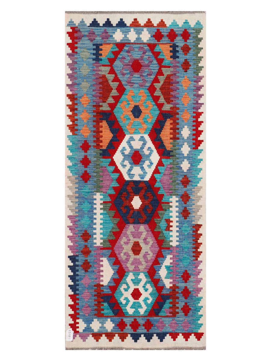 Maimana Afghanistan Kilim Runner Rug - 197 x 82 cm