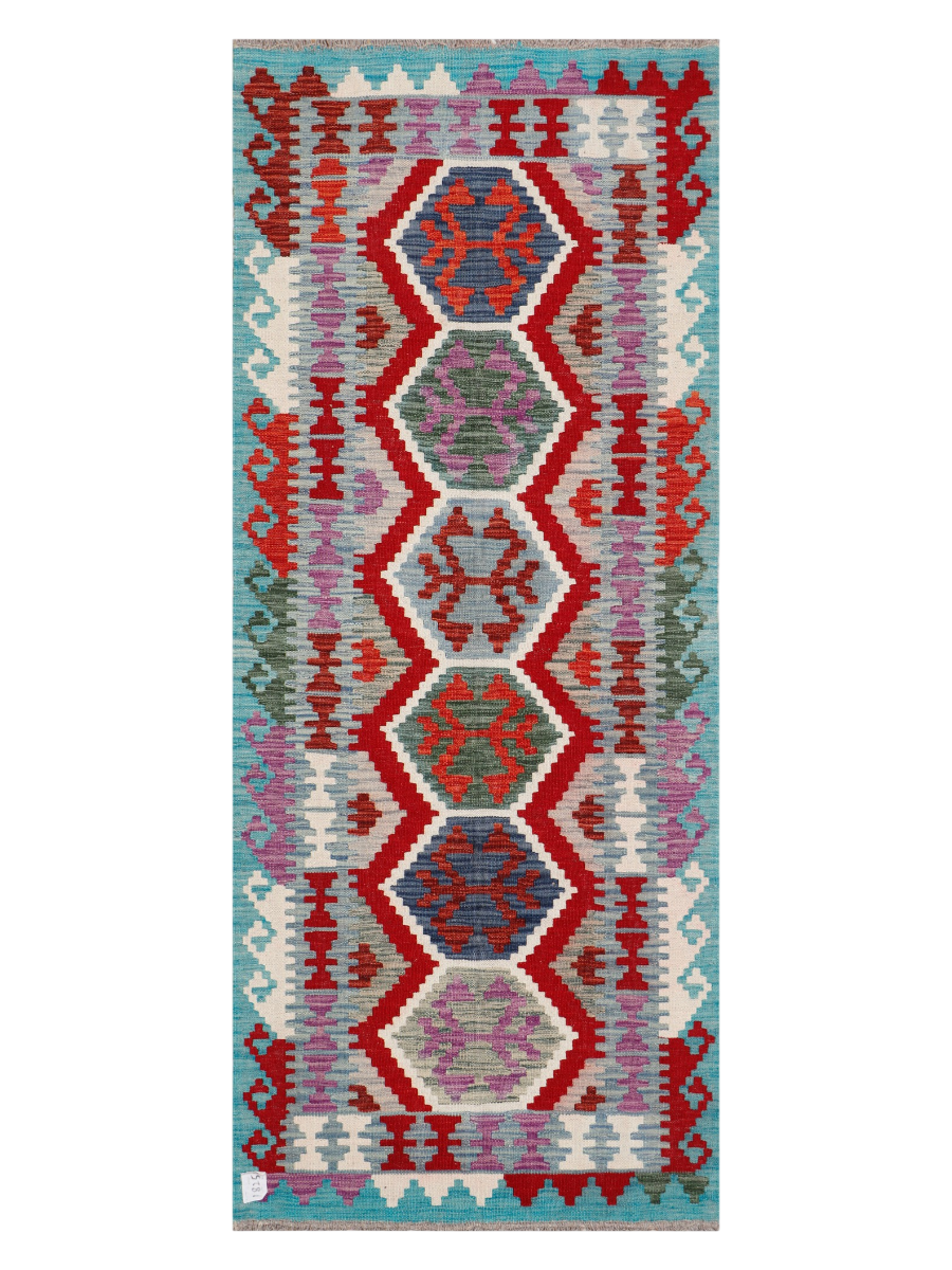 Maimana Afghanistan Kilim Runner Rug - 196 x 80 cm