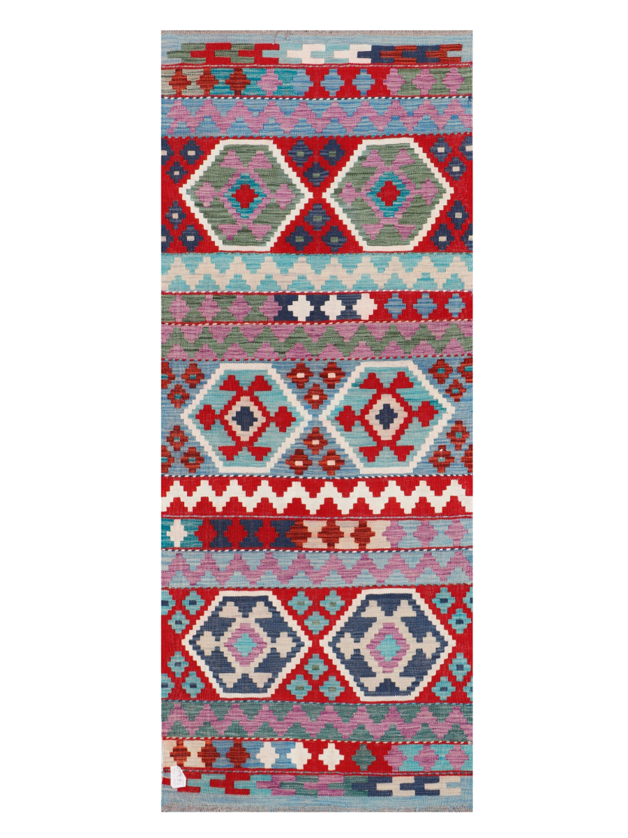 Maimana Afghanistan Kilim Runner Rug - 198 x 79 cm