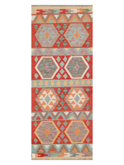 Maimana Afghanistan Kilim Runner Rug - 200 x 79 cm