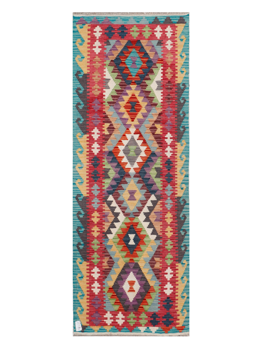 Maimana Afghanistan Kilim Runner Rug - 200 x 72 cm