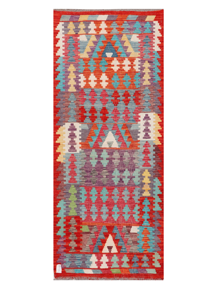 Maimana Afghanistan Kilim Runner Rug - 202 x 82 cm