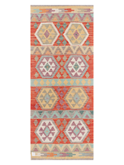 Maimana Afghanistan Kilim Runner Rug - 202 x 82 cm