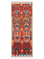 Maimana Afghanistan Kilim Runner Rug - 206 x 82 cm
