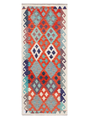 Maimana Afghanistan Kilim Runner Rug - 199 x 82 cm
