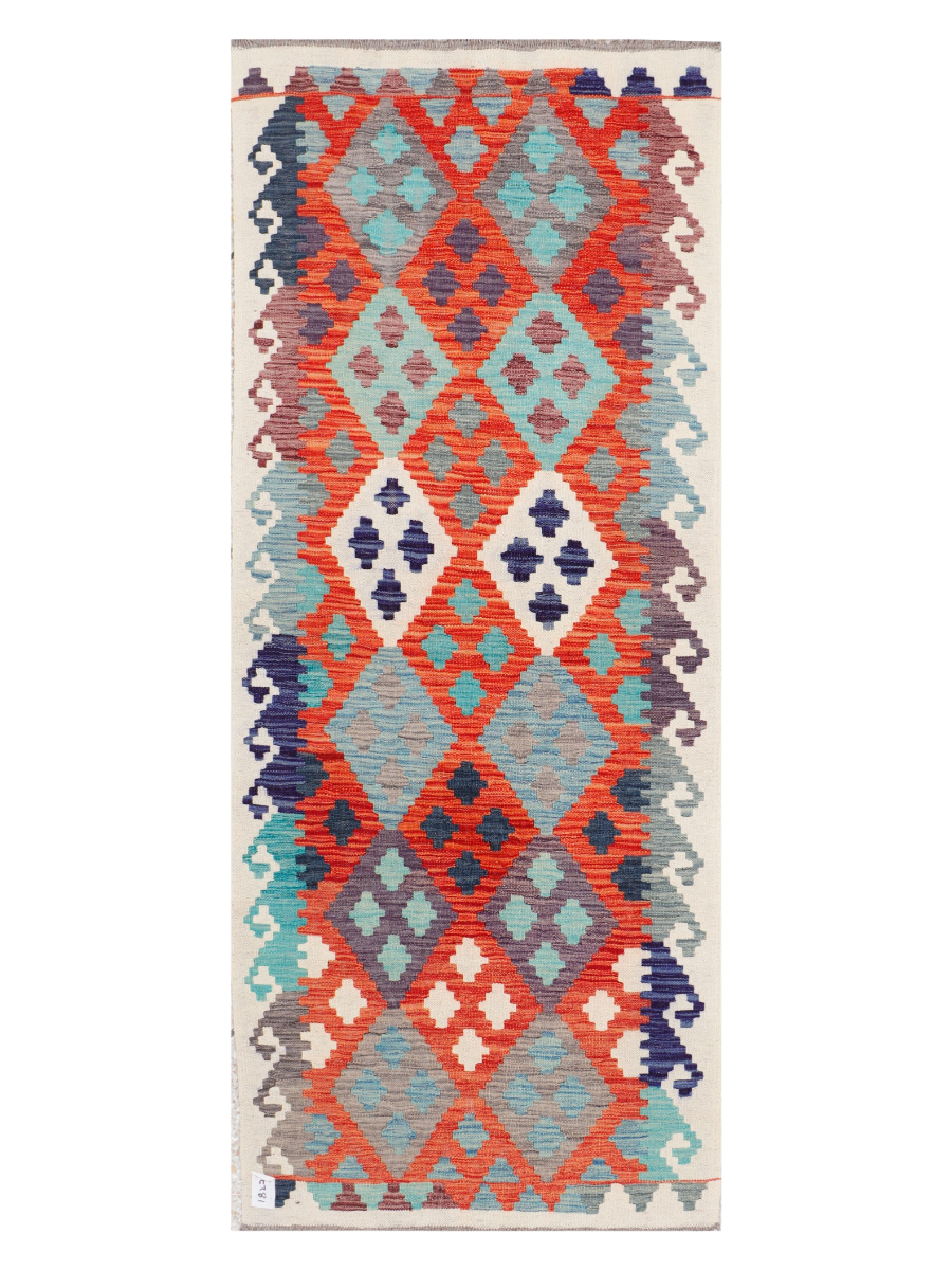 Maimana Afghanistan Kilim Runner Rug - 199 x 82 cm