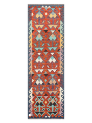 Maimana Afghanistan Kilim Runner Rug - 246 x 78 cm