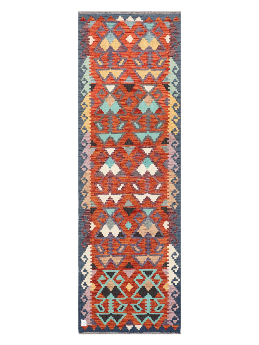 Maimana Afghanistan Kilim Runner Rug - 246 x 78 cm