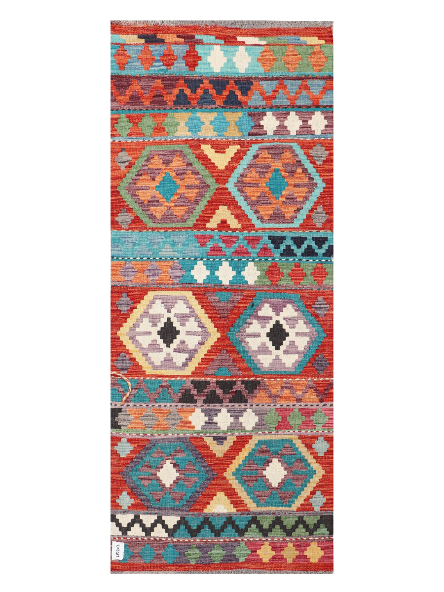 Maimana Afghanistan Kilim Runner Rug - 191 x 77 cm