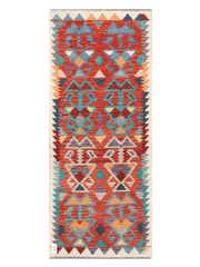 Maimana Afghanistan Kilim Runner Rug - 199 x 82 cm