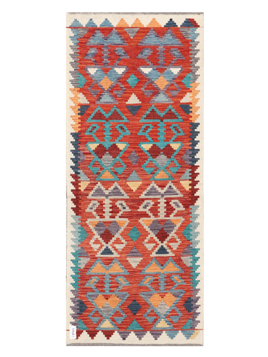 Maimana Afghanistan Kilim Runner Rug - 199 x 82 cm
