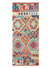 Maimana Afghanistan Kilim Runner Rug - 188 x 78 cm