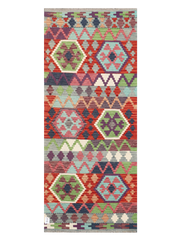 Maimana Afghanistan Kilim Runner Rug - 193 x 80 cm
