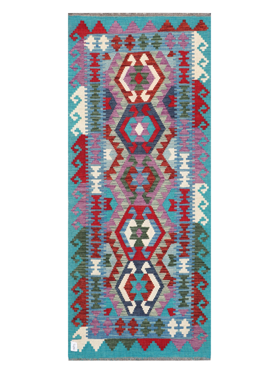 Maimana Afghanistan Kilim Runner Rug - 197 x 81 cm