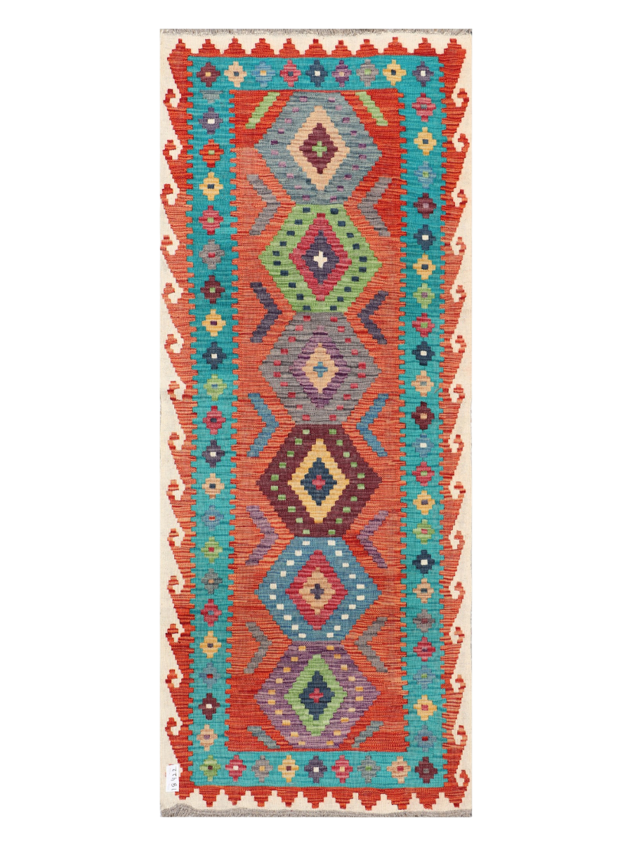Maimana Afghanistan Kilim Runner Rug - 202 x 80 cm