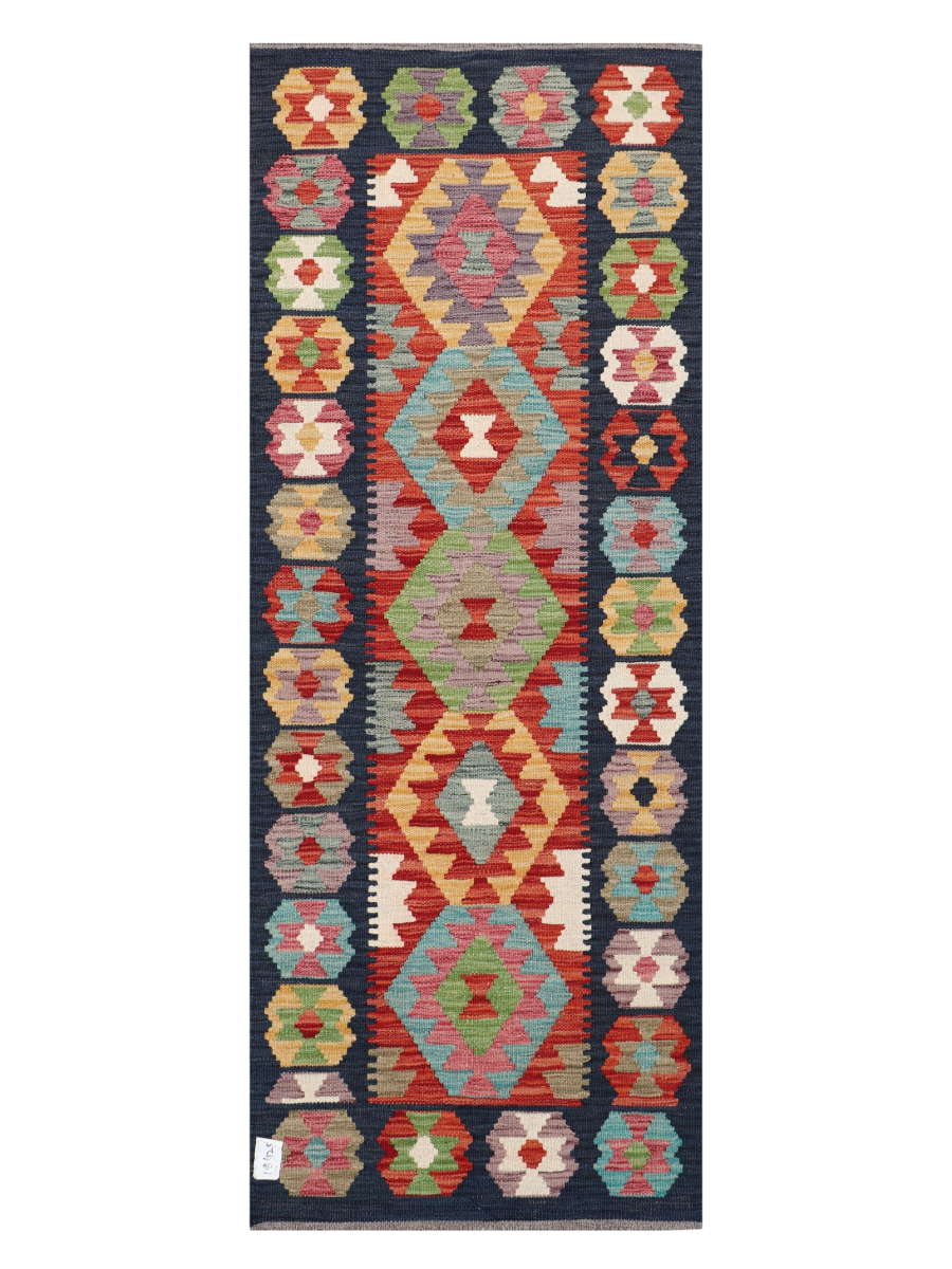 Maimana Afghanistan Kilim Runner Rug - 168 x 64 cm