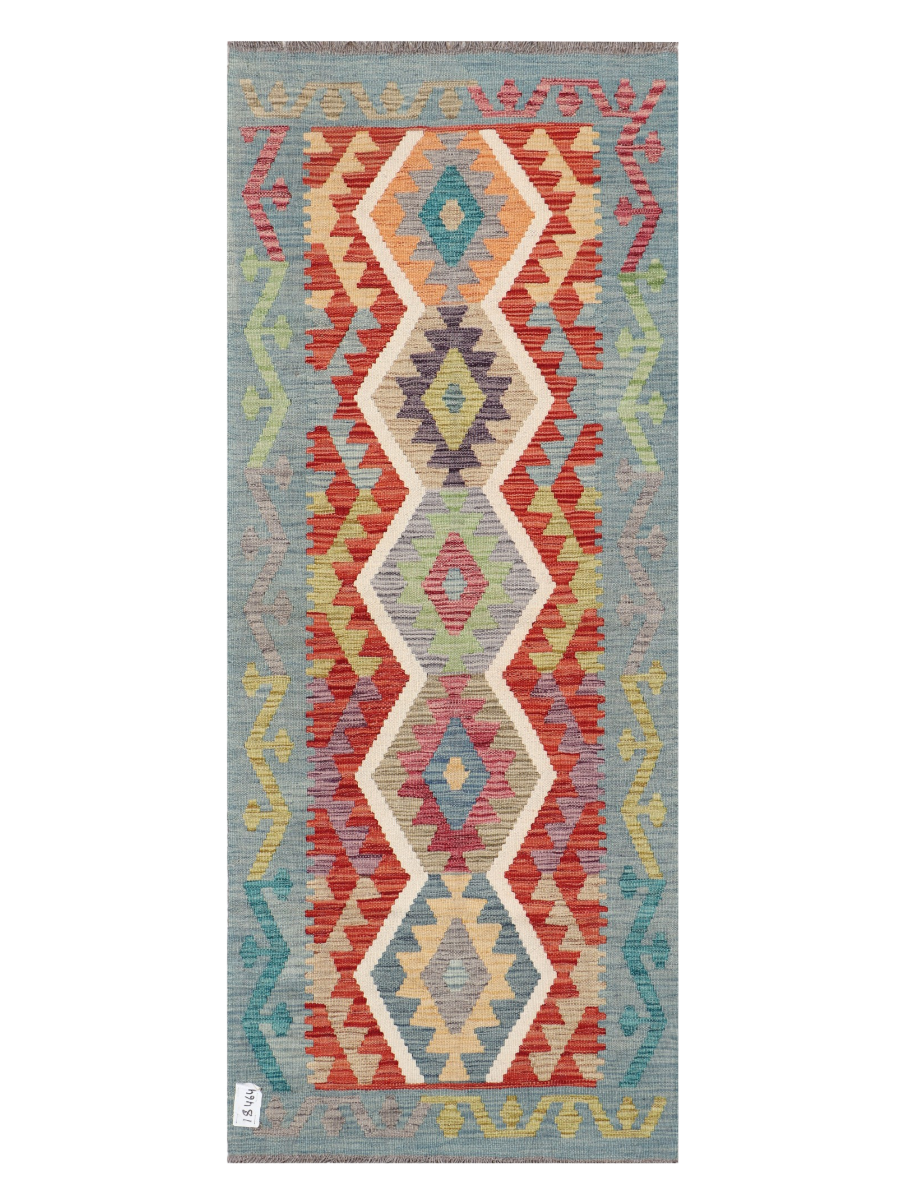 Maimana Afghanistan Kilim Runner Rug - 164 x 66 cm