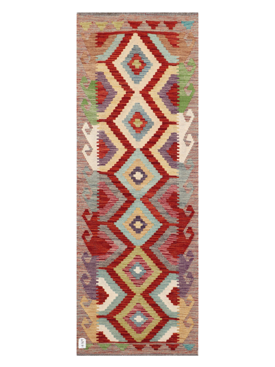Maimana Afghanistan Kilim Runner Rug - 183 x 65 cm