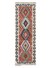 Maimana Afghanistan Kilim Runner Rug - 188 x 63 cm