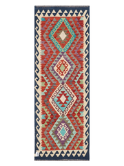 Maimana Afghanistan Kilim Runner Rug - 188 x 67 cm