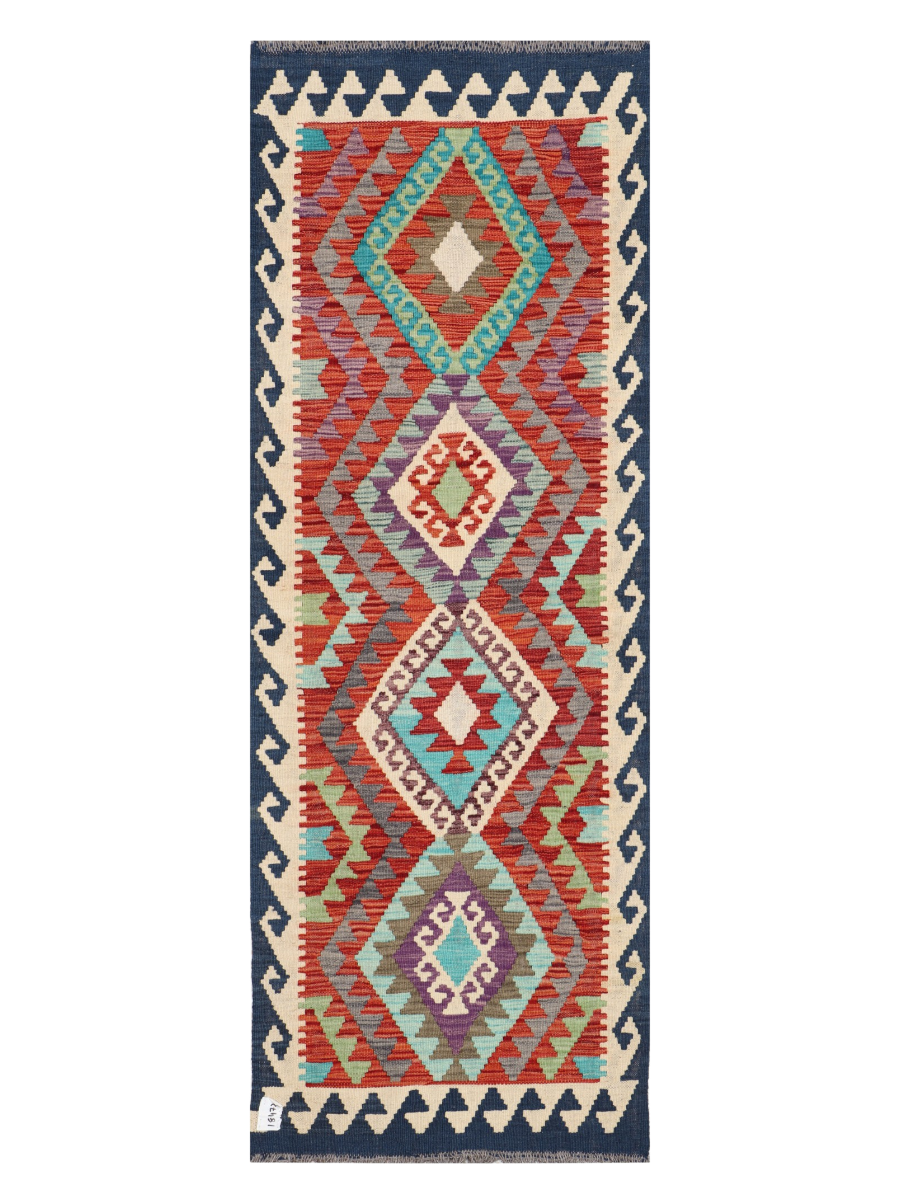 Maimana Afghanistan Kilim Runner Rug - 188 x 67 cm