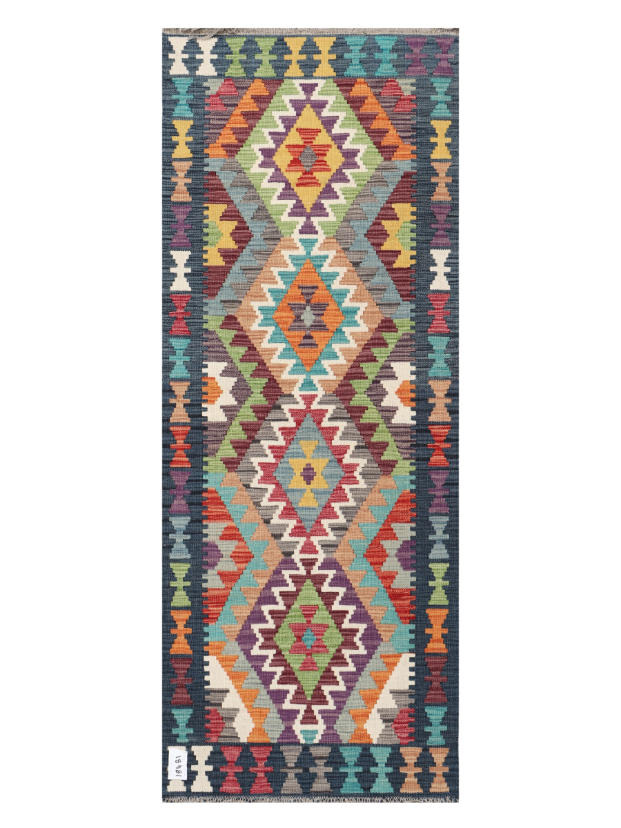 Maimana Afghanistan Kilim Runner Rug - 167 x 64 cm