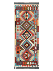 Maimana Afghanistan Kilim Runner Rug - 188 x 71 cm