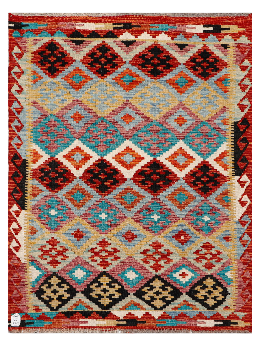 Maimana Afghanistan Kilim Accent Rug - 141 x 107 cm