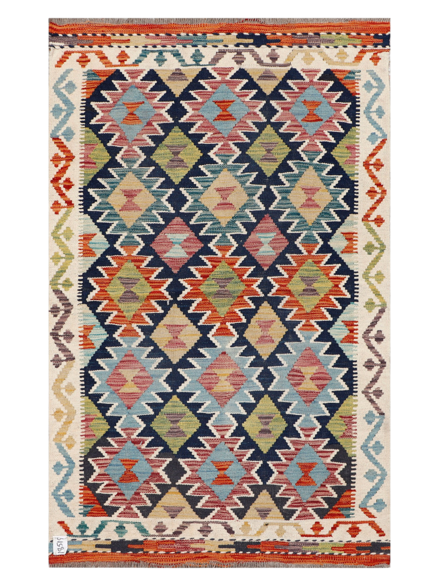 Maimana Afghanistan Kilim Accent Rug - 156 x 97 cm