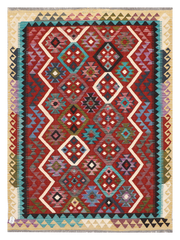 Maimana Afghanistan Kilim Accent Rug - 187 x 137 cm