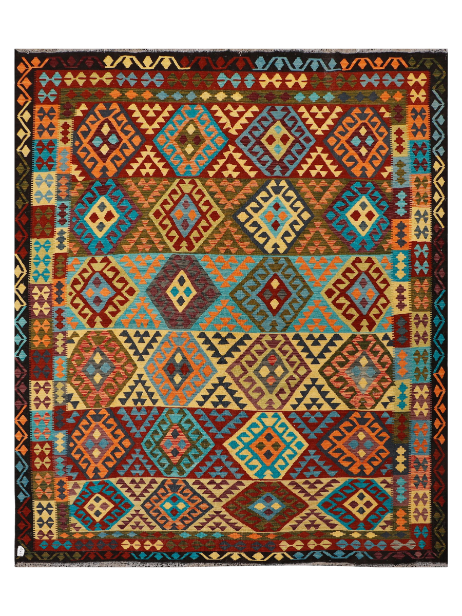 Maimana Afghanistan Kilim Area Rug - 304 x 254 cm