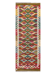 Maimana Afghanistan Kilim Runner Rug - 243 x 86 cm
