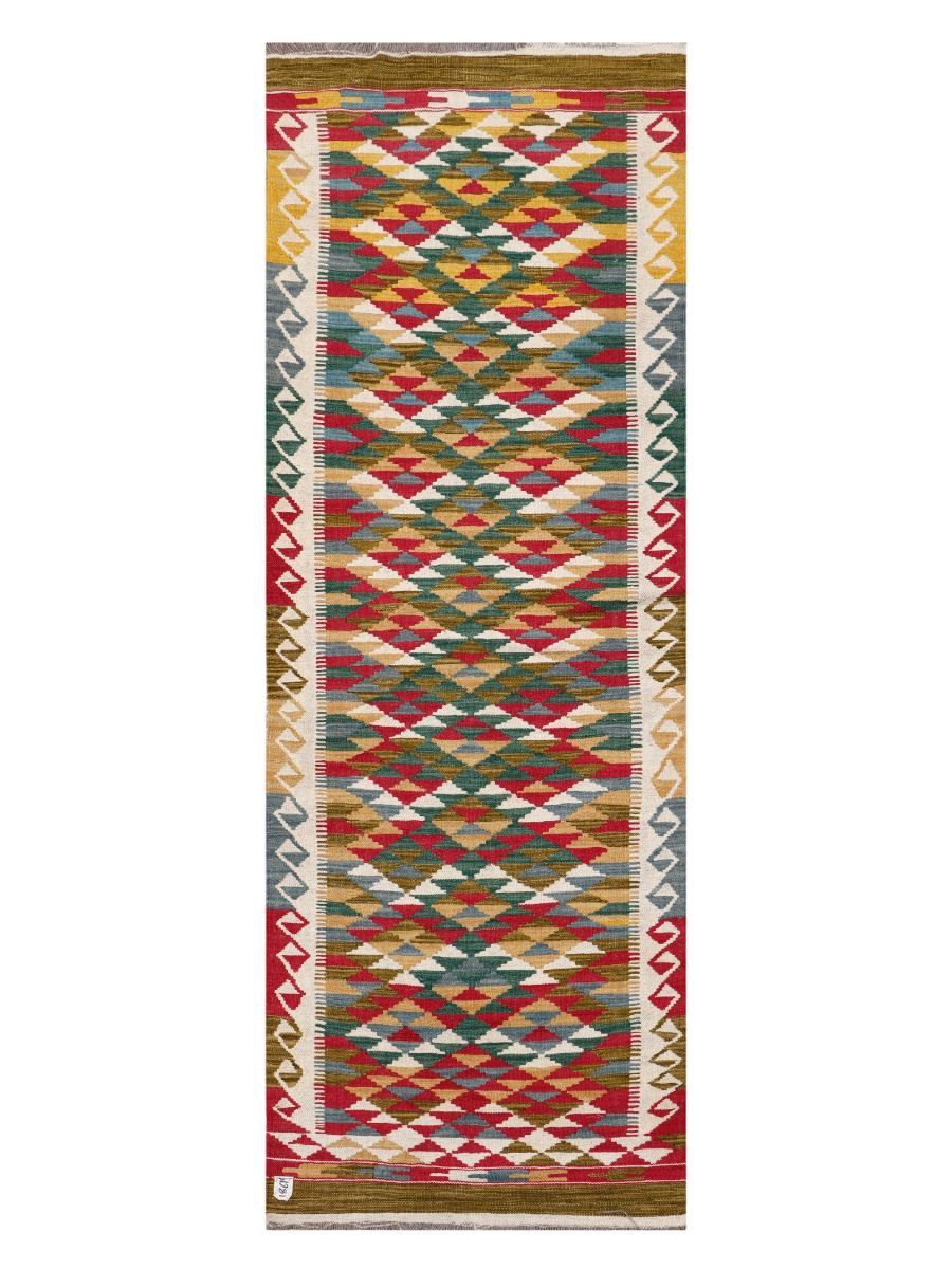 Maimana Afghanistan Kilim Runner Rug - 243 x 86 cm
