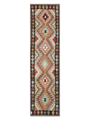 Maimana Afghanistan Kilim Runner Rug - 297 x 79 cm