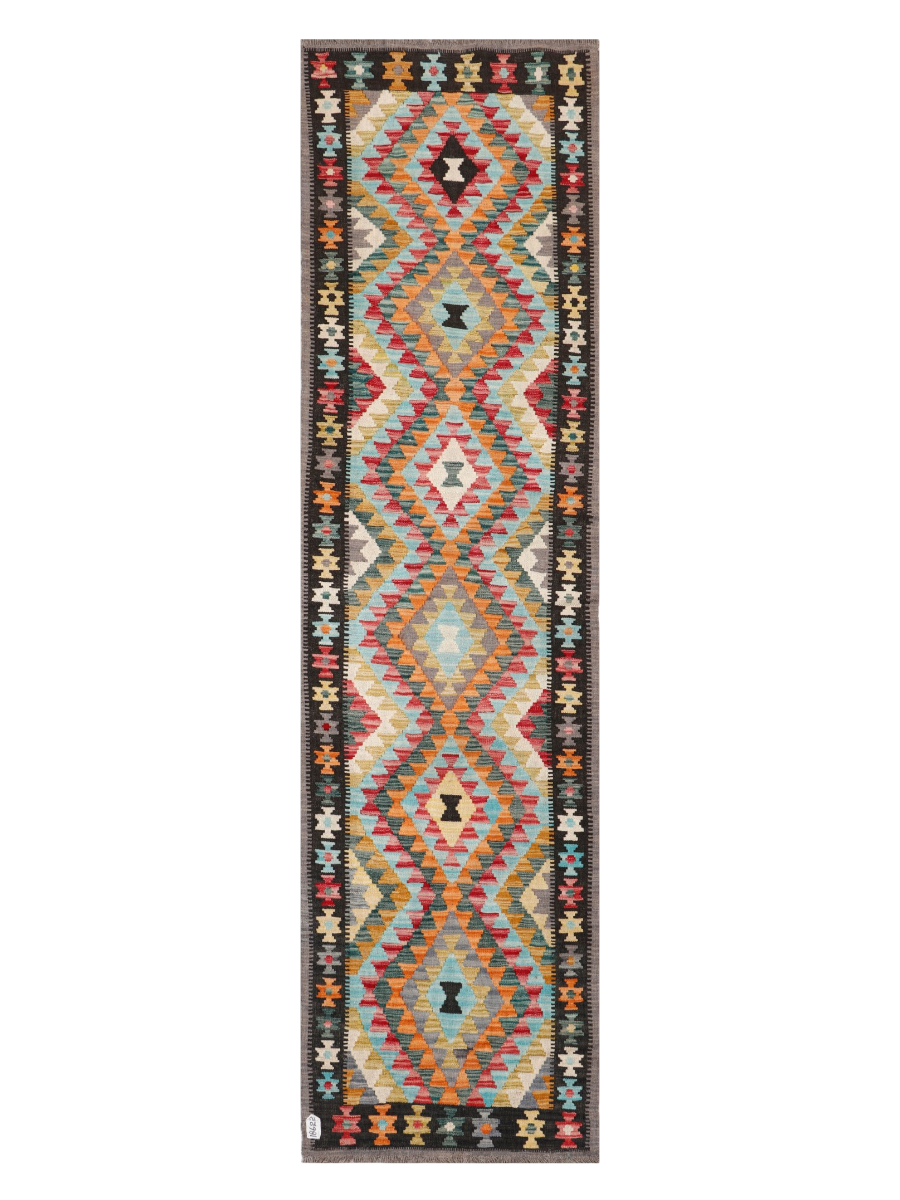 Maimana Afghanistan Kilim Runner Rug - 297 x 79 cm