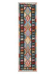 Maimana Afghanistan Kilim Runner Rug - 302 x 84 cm