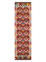 Maimana Afghanistan Kilim Runner Rug - 293 x 84 cm