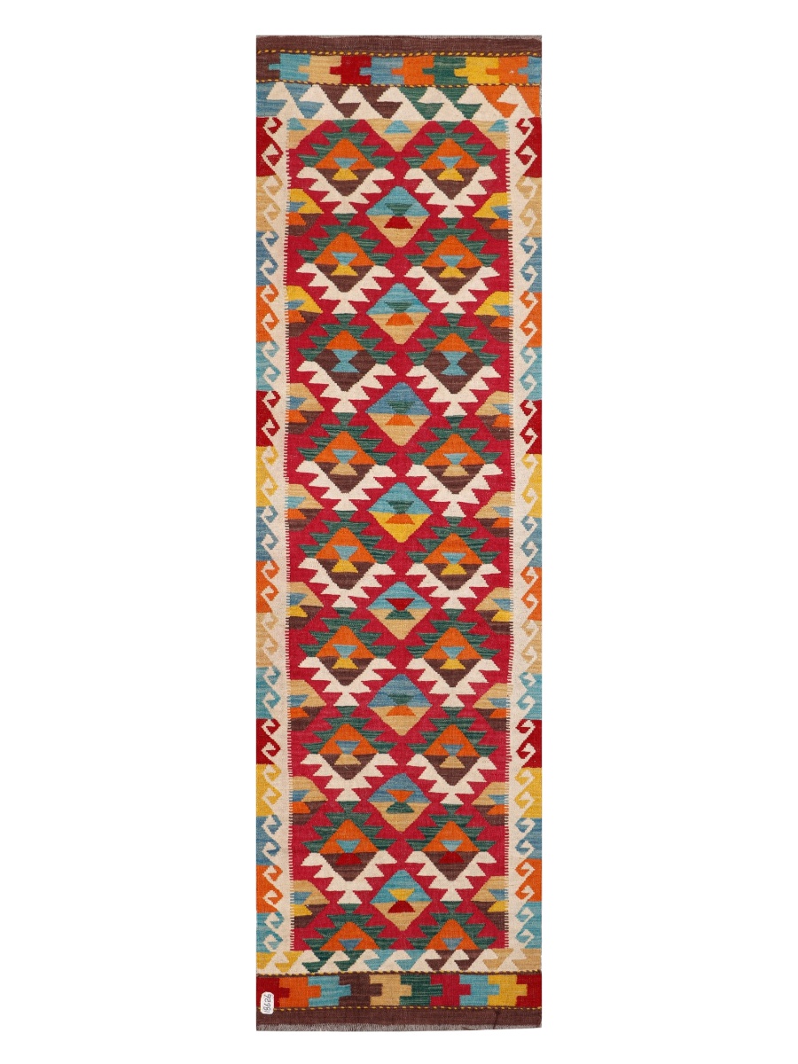 Maimana Afghanistan Kilim Runner Rug - 293 x 84 cm