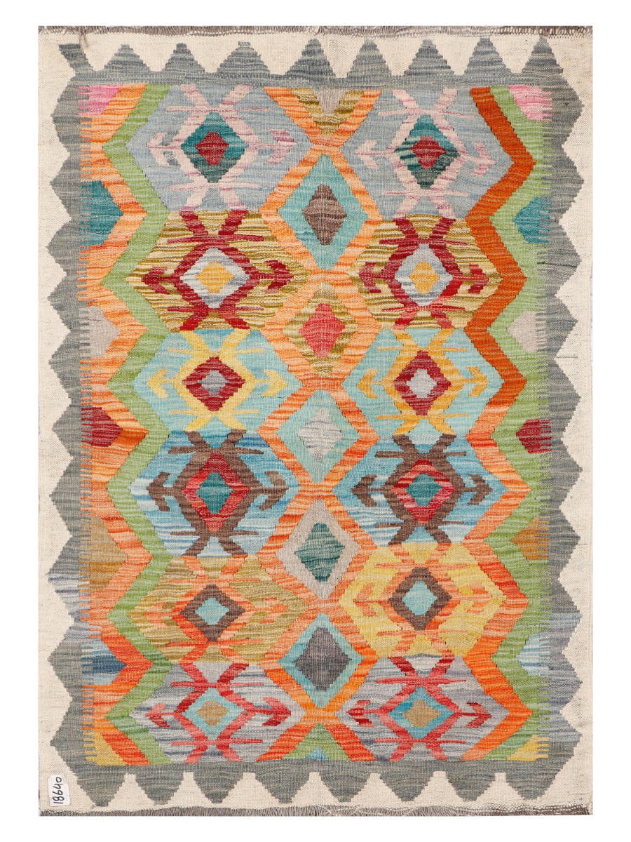 Maimana Afghanistan Kilim Accent Rug - 144 x 101 cm