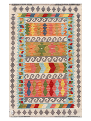 Maimana Afghanistan Kilim Accent Rug - 158 x 101 cm