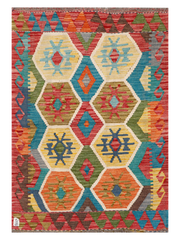 Maimana Afghanistan Kilim Accent Rug - 148 x 103 cm