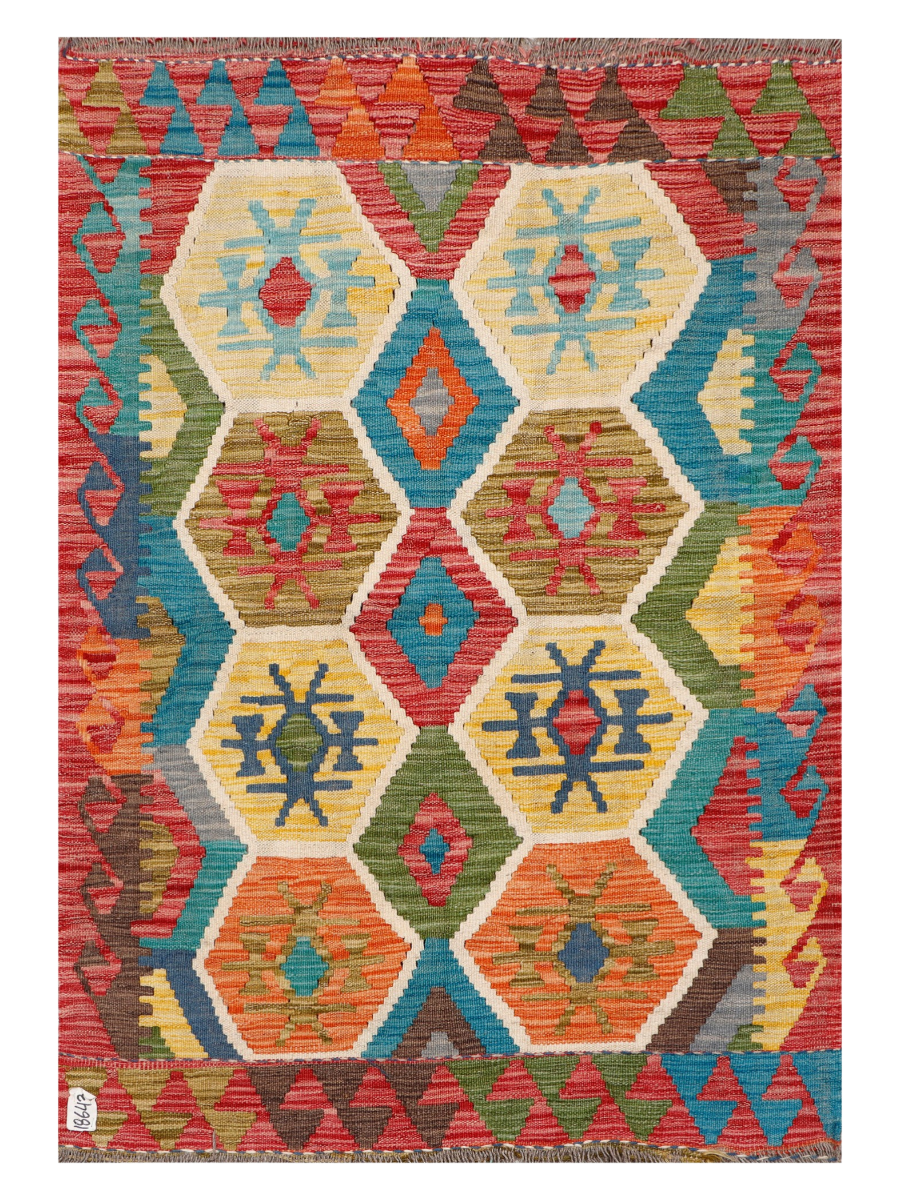 Maimana Afghanistan Kilim Accent Rug - 148 x 103 cm