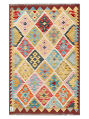 Maimana Afghanistan Kilim Accent Rug - 145 x 92 cm