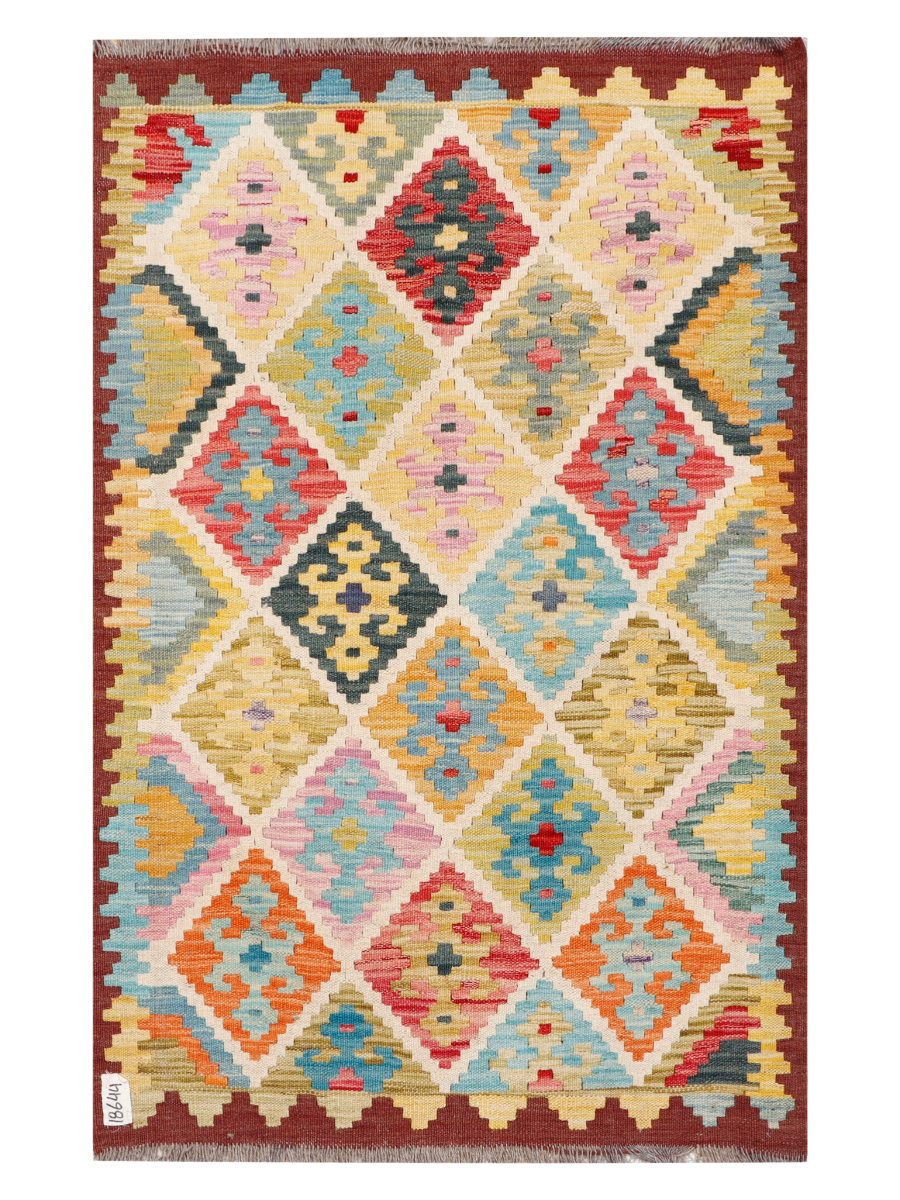 Maimana Afghanistan Kilim Accent Rug - 145 x 92 cm