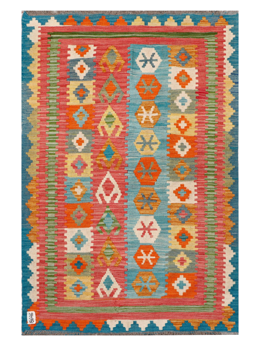 Maimana Afghanistan Kilim Accent Rug - 150 x 100 cm