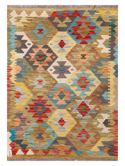 Maimana Afghanistan Kilim Accent Rug - 148 x 105 cm