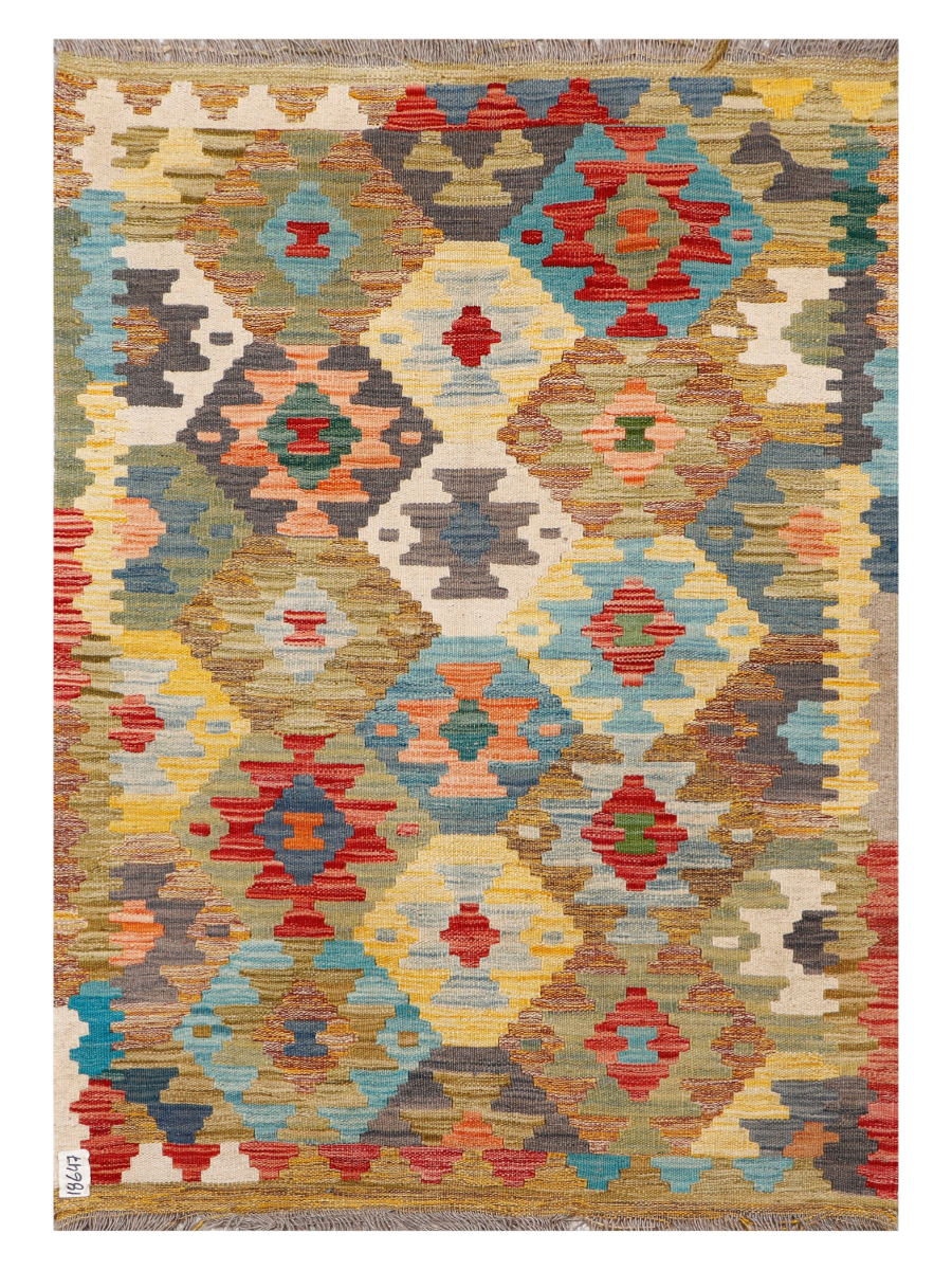 Maimana Afghanistan Kilim Accent Rug - 148 x 105 cm