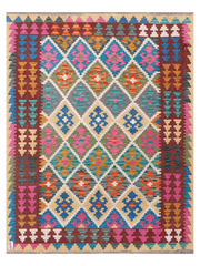 Maimana Afghanistan Kilim Accent Rug - 191 x 148 cm
