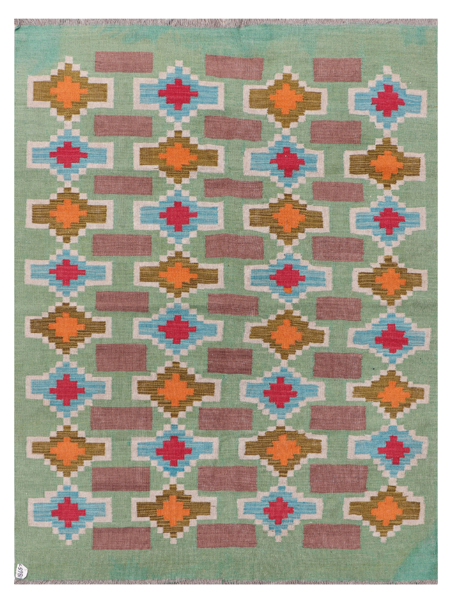 Maimana Afghanistan Kilim Accent Rug - 192 x 144 cm