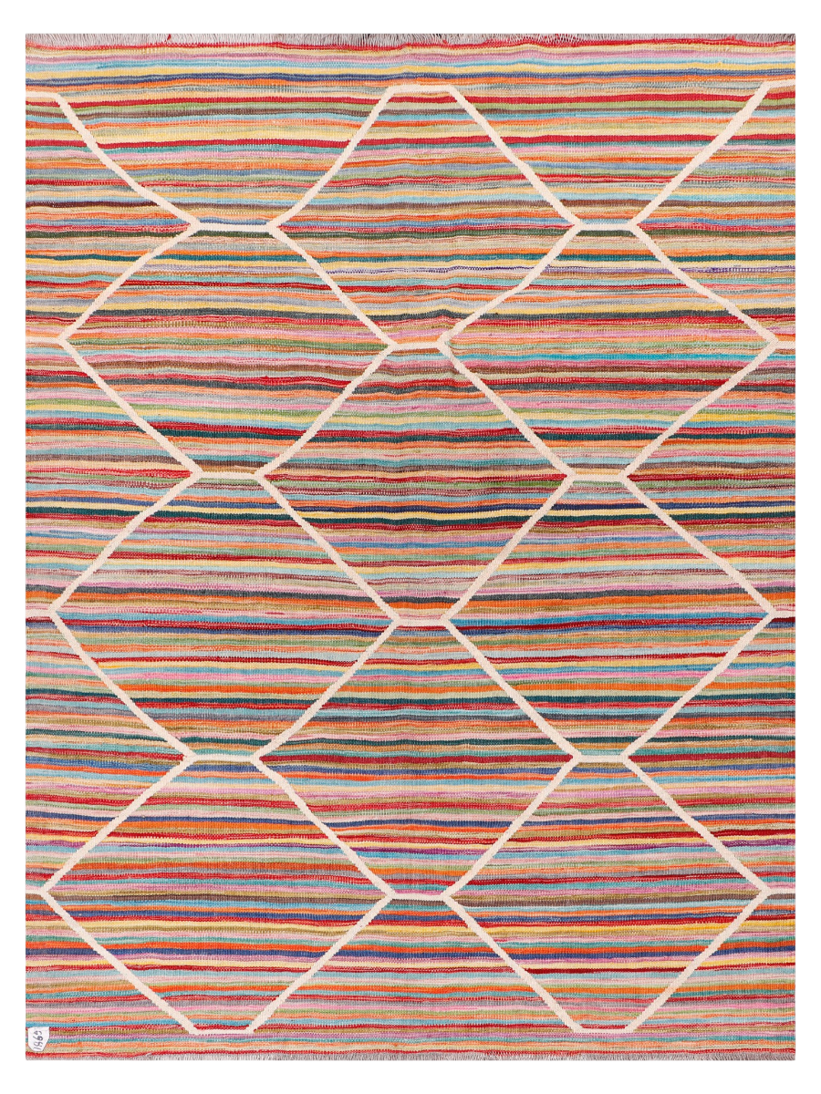 Maimana Afghanistan Kilim Accent Rug - 196 x 147 cm